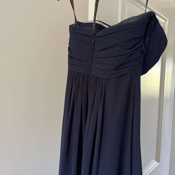 Strapless, Navy -  Bill Levkoff Full Length Dress Size 6 - Picture 5 of 5